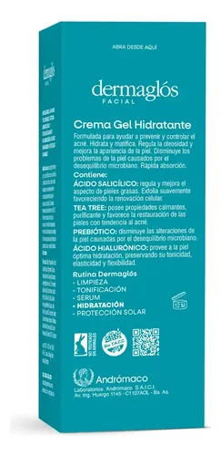 Crema Gel Hidratante Facial Anti Acne Dermaglos Control X 50
