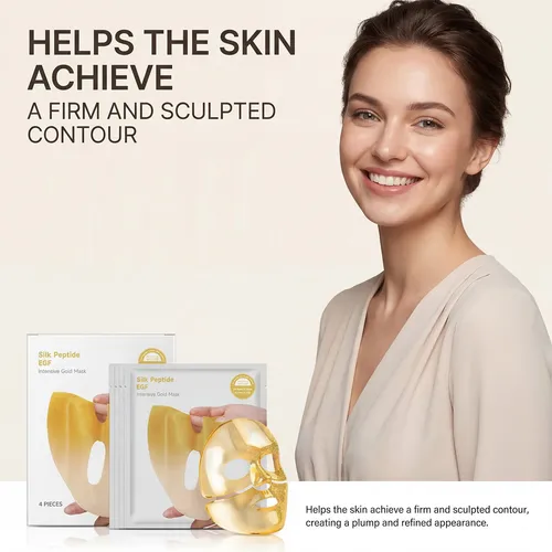 Mascarilla Facial Dorada Hidratante Y Suave Para Uso Diario