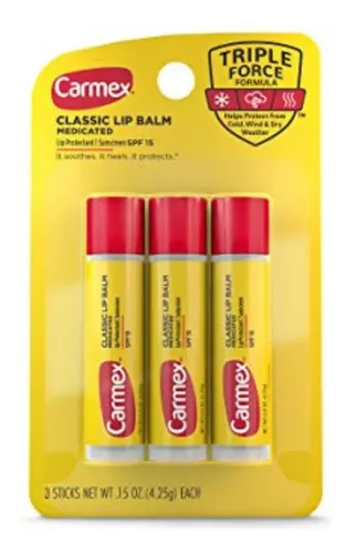 Carmex Classic Lip Balms X3