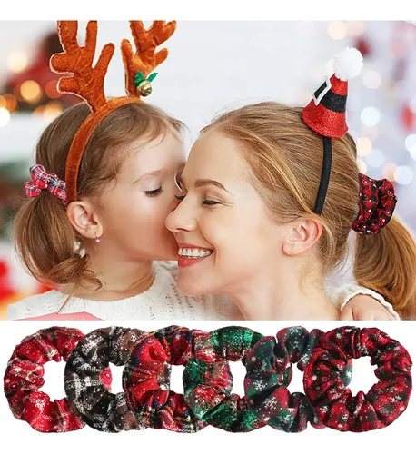 Scrunchie Navidad Accesorio Cabello Niños Y Adultos