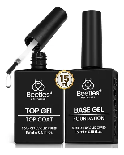 Set Base Y Top Coat Gel Beetles 15ml 2 Unidades