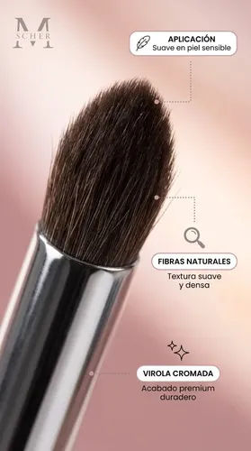 Pincel Maquillaje Ojos Pinito Difumina Melody Scher Blanco