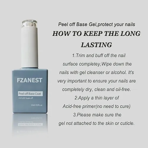Gel Peel Off Base Coat Fzanest 15 Ml