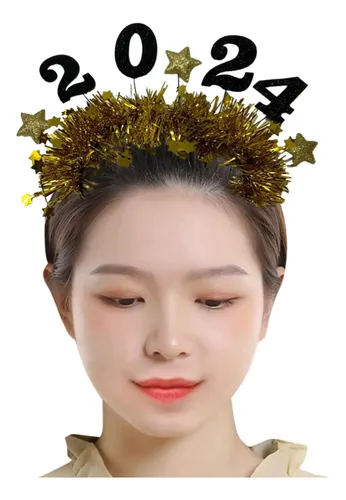Diadema De Feliz Año Nuevo 2024, Accesorio Para El Oro