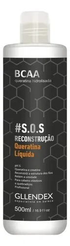 Queratina Liquida S.o.s Cauterizacion 500ml Bcaa Gllendex
