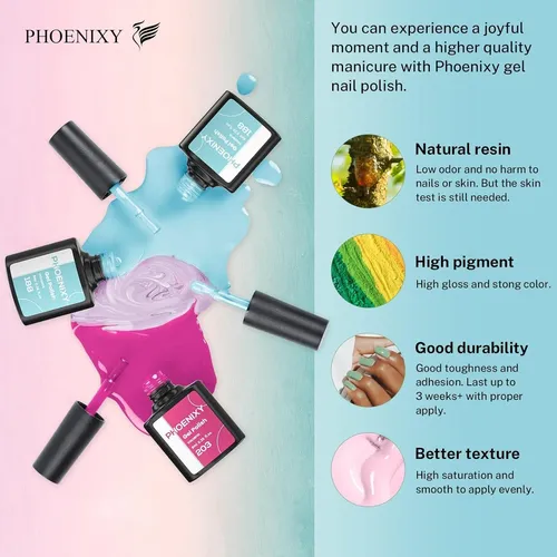 Set Esmaltes Gel Phoenixy 24 Piezas 21 Colores