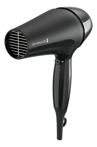Secador De Pelo Remington D12a 2200w 3 Niveles Iones + Acces Color Negro