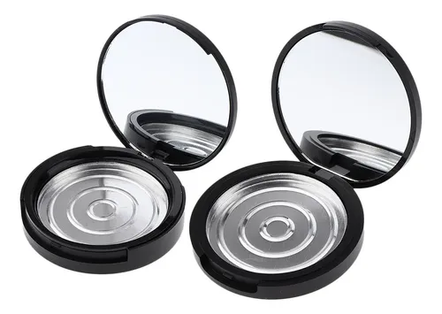 2 Fundas Vacías Compactas Con Espejo Para Bronceador Rubor