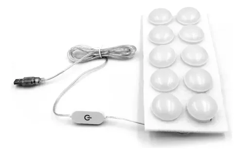 Luces Led 10 Espejo Usb 5 Niveles De Luz Brillo Maquillaje