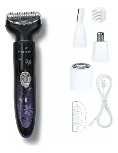 Depiladora Eléctrica 4 En 1 Portatil Usb Mujer Cuerpo Bikini