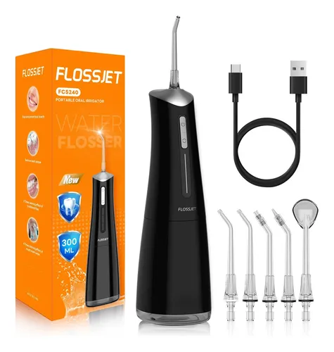 Hilo Dental Inalámbrico Flossjet Fc5240 Para Dientes Negro