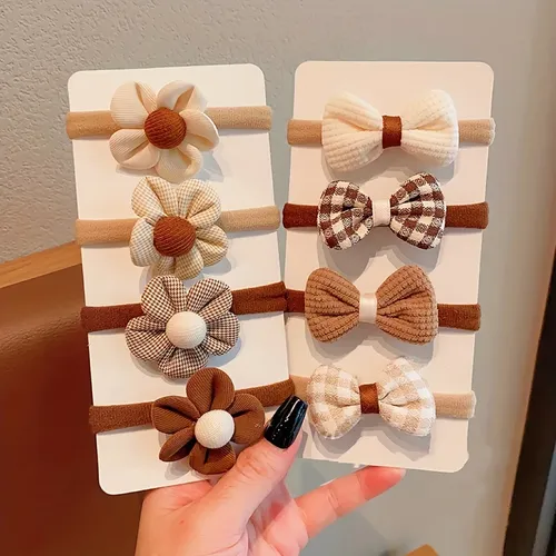 8 Lindas Flores Para Niños Con Anillos Pelo Lazo (en Bolsa)