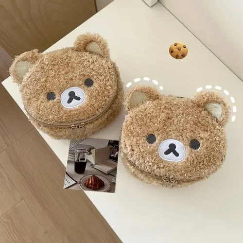 Neceser Peluche Oso Portátil Gran Capacidad Cremallera