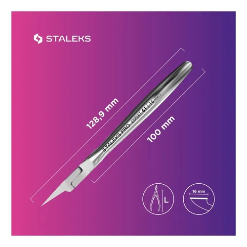 Pinza De Uñas Hecha A Mano Staleks Pro Expert 61 Ne-61-16