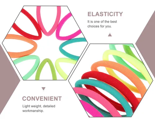 24 Unidades De Cintas Elásticas Para El Pelo, Soportes Para  Multicolor Sólido
