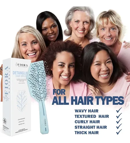 Cepillo Desenredante De Cabello Fiora Naturals 100% Ecológic