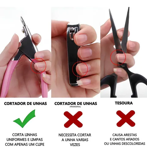 2 Pares De Cortaúñas Postizas Con Punta De Gel Para