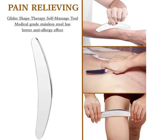 Set 5 Herramientas Gua Sha Acero Para Masaje Y Terapia