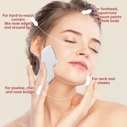 Herramientas Faciales Gua Sha Aloyguz De Acero Inoxidable Pa