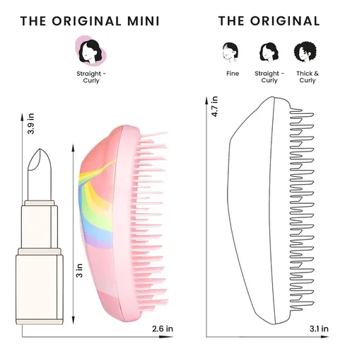 Cepillo Para Cabello Tangle Teezer Mini Rainbow Unicorn