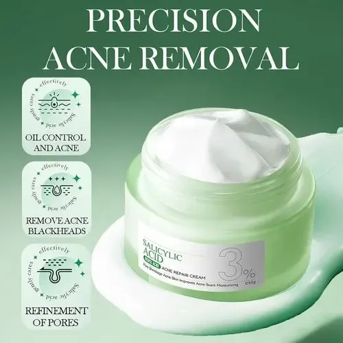 Crema Facial De Ácido Salicílico Acne Piel Grasa Sadoer