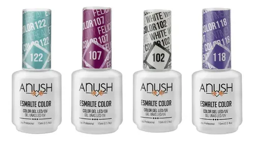 4 Esmaltes Semipermanentes X15ml Anush