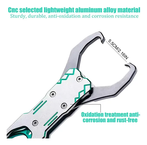 Agarrador De Labios De Aluminio 28 Cm Con Escala Hasta 18 Kg