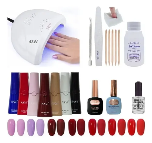 Kit Inicial X15u Cabina Led Uv 48w Gel Uñas Semipermanentes