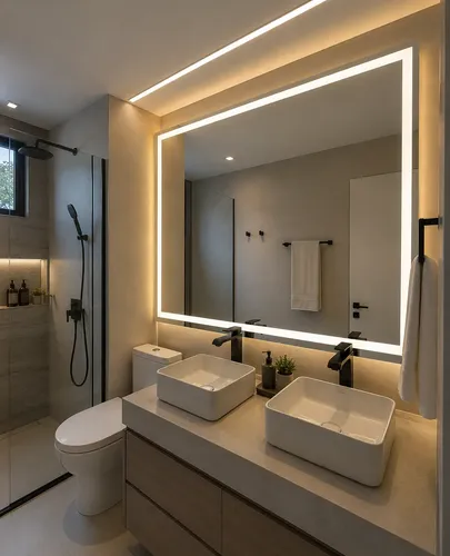 Espejo Rectangular 110x90cm Baño Luz Led