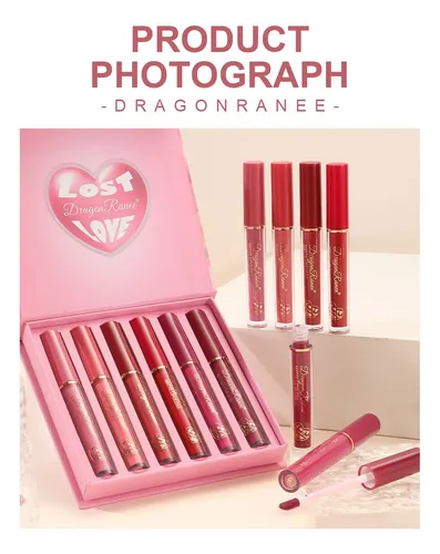 Set De 6 Labiales Mate De Larga Duración E Impermeables