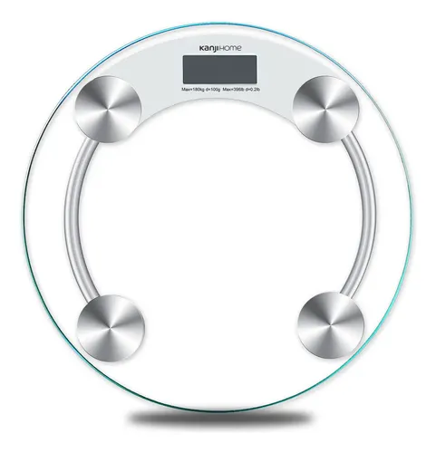 Balanza Digital De Baño Vidrio Templado Kanjihome 180kg Lcd