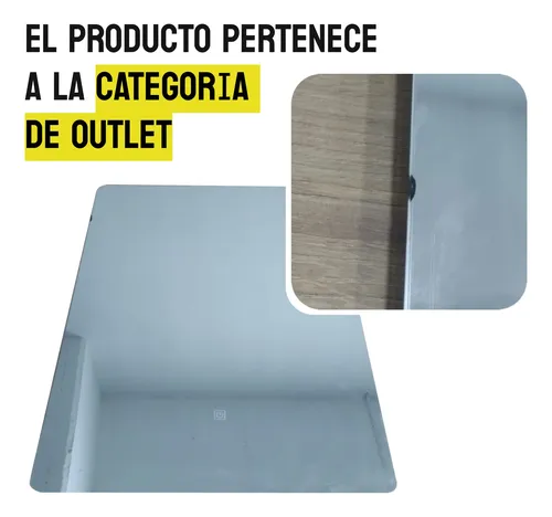 Espejo Led 70x50cm Botón Frontal Luz Led Vertical **outlet**