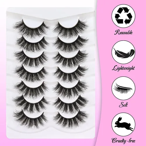 Pestañas Postizas Losha Lashes Fluffy 7 Pares Style1