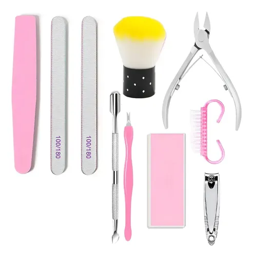 Kit Completo X12 Insumos Uñas Esculpidas Set Limas Nail Care