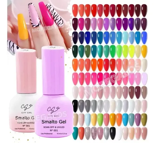 Kit X 8 Esmaltes Semipermanentes City Girl Soak Off Uv/led