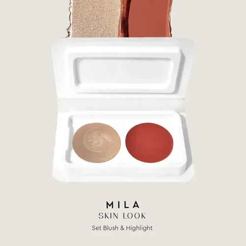 Set Blush & Highlight- Duo De Rubor & Iluminador Mila