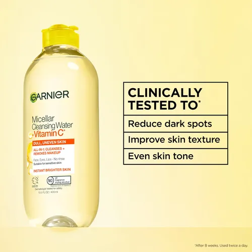 Agua Micelar Garnier Con Vitamina C, Limpiador De 400 Ml