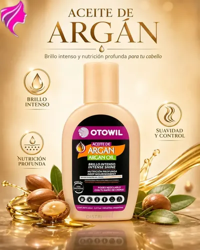 Aceite De Argan Capilar Frasco X6 Unidades X60ml Otowil