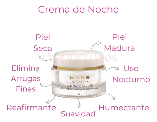 Skincare Rutina Crema Dia Y Noche Antiedad Antiage Seda Exel