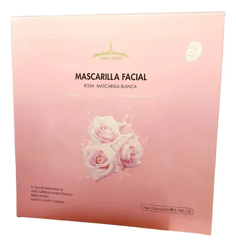 Mascarilla Facial Rosa Blanca Paris Night