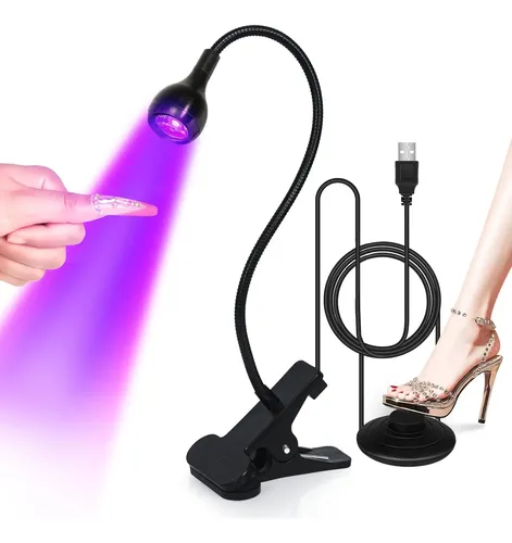 Lámpara Uv Led Para Uñas Negra Con Control Pie