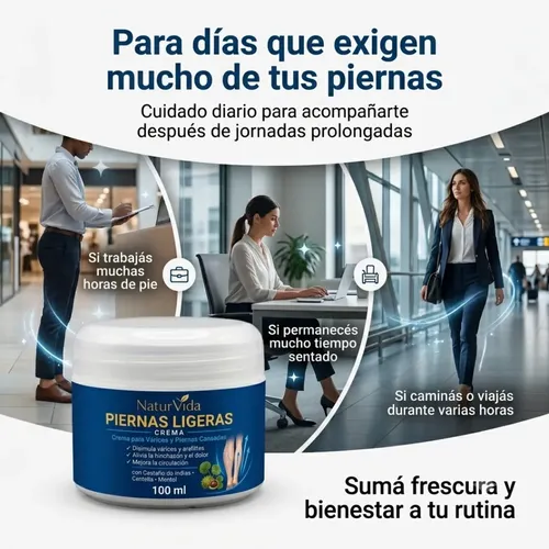 Crema Piernas Cansadas Naturvida Várices Castaño 100ml
