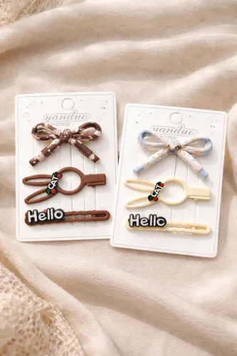 Hebillas Clips Broches Para Pelo Niñas Metálicas Divertidas