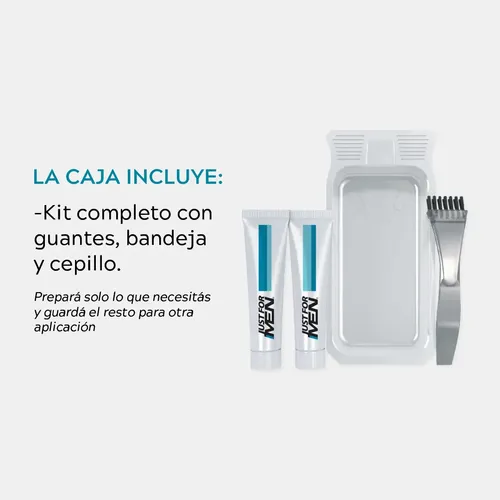 Pack Tintura Gel Just For Men Barba y Bigote Castaño Oscuro 2 Unidades
