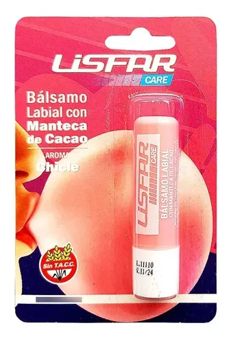 Balsamo Labial Manteca De Cacao Sabor Chicle 1u Lisfar