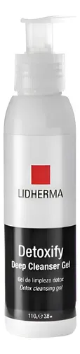 Gel Deep Cleanser Lidherma Detoxify para piel grasa mixta normal seca de 110g