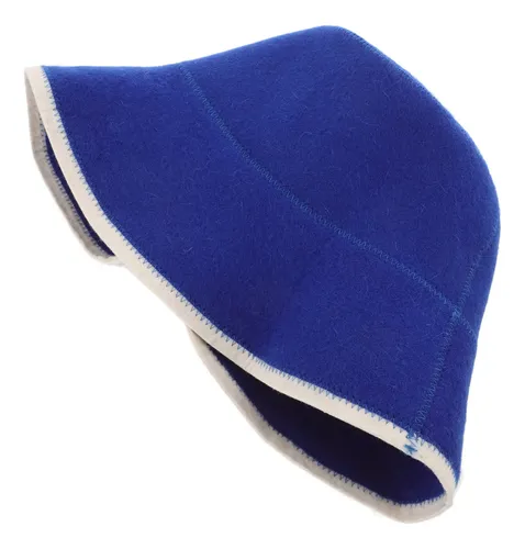 Gorro De Sauna De Lana De Fieltro Para Hombres Y Mujeres, Gr Azul One Size Sólido