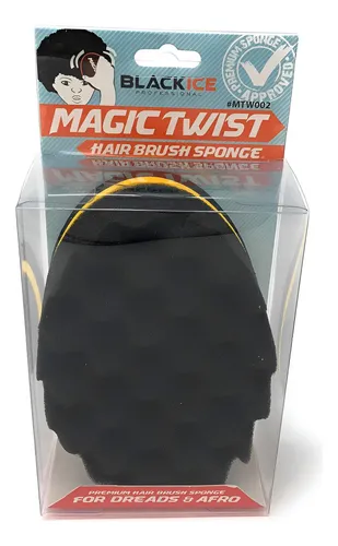 Esponja Para Cepillo De Pelo Black Ice Magic Twist Mtw002 Negro.