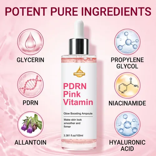 Ampolla Pdrn Pink Vitamin Glow Para Una Piel Radiante, Suave