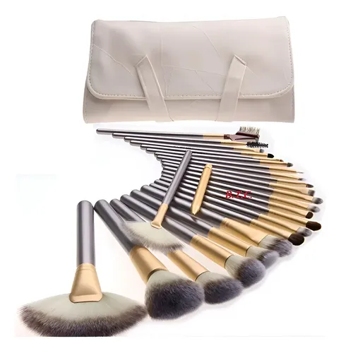 Set 24 Brochas Pinceles Profesionales Con Estuche
